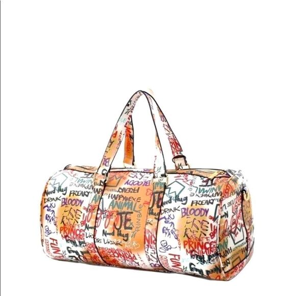 Graffiti Print 2N1 Duffle Overnight Bag - Picture 5 of 8